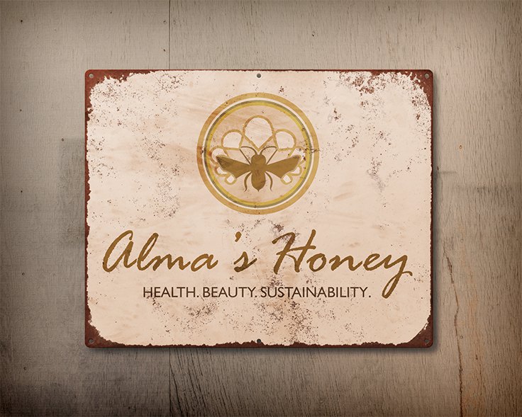 Alma's Honey Sign